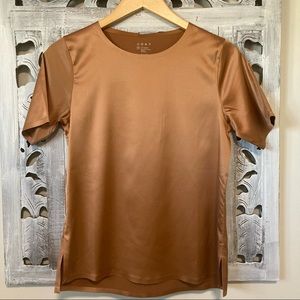 ADAY “First Class Crew” copper color crew neck tee